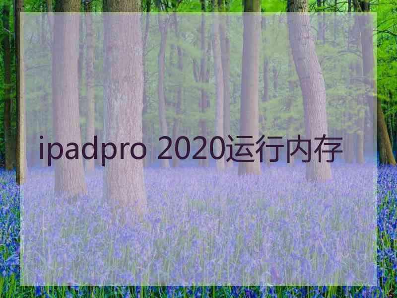 ipadpro 2020运行内存