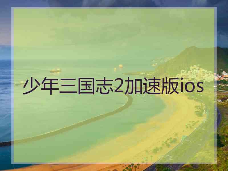 少年三国志2加速版ios