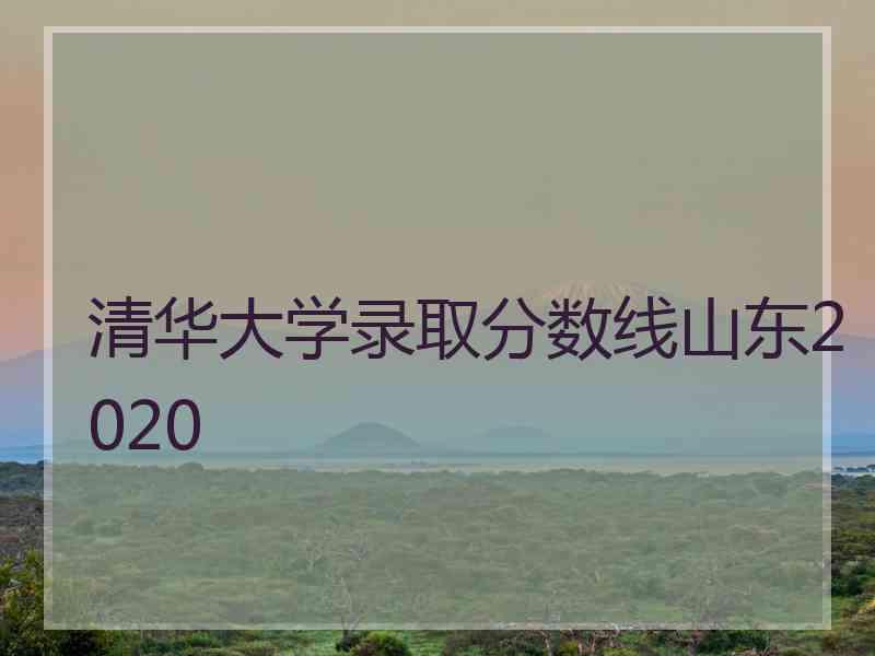 清华大学录取分数线山东2020