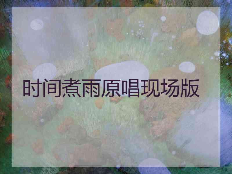 时间煮雨原唱现场版