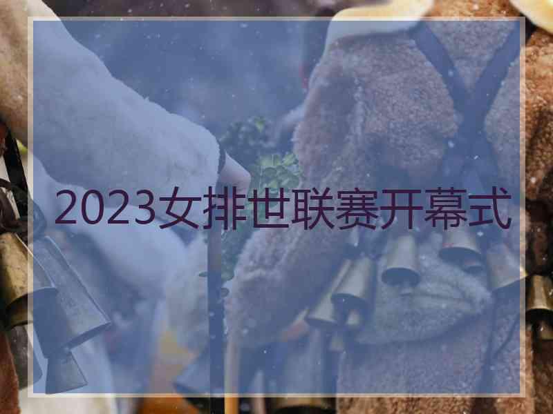 2023女排世联赛开幕式