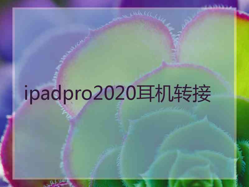 ipadpro2020耳机转接