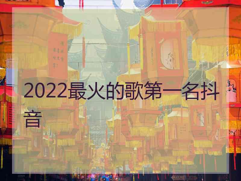 2022最火的歌第一名抖音