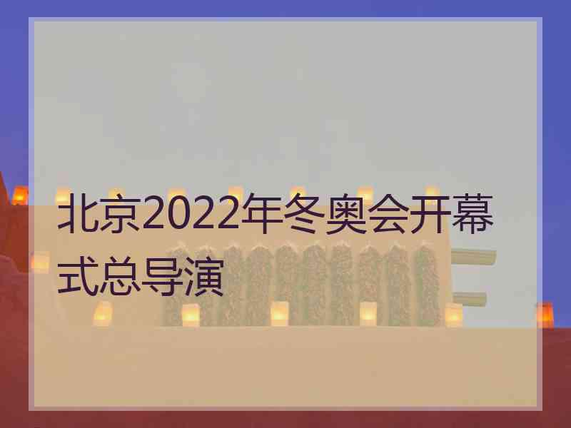 北京2022年冬奥会开幕式总导演