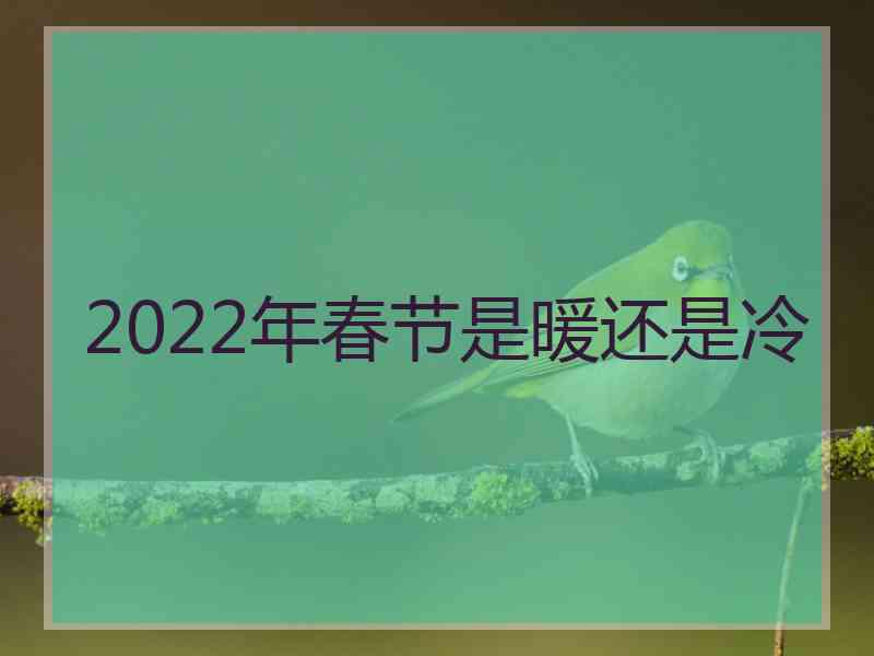 2022年春节是暖还是冷