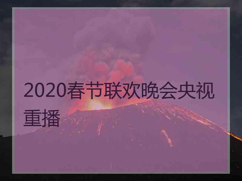 2020春节联欢晚会央视重播