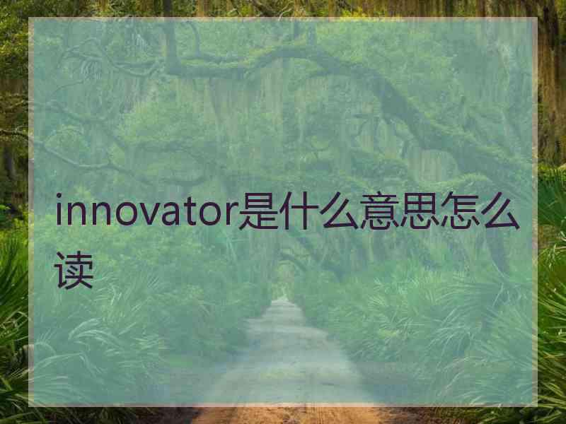 innovator是什么意思怎么读