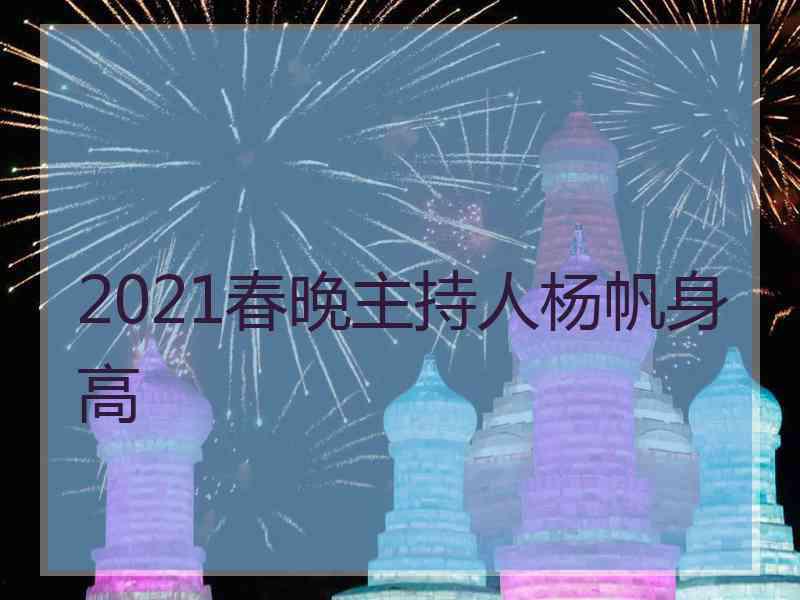 2021春晚主持人杨帆身高