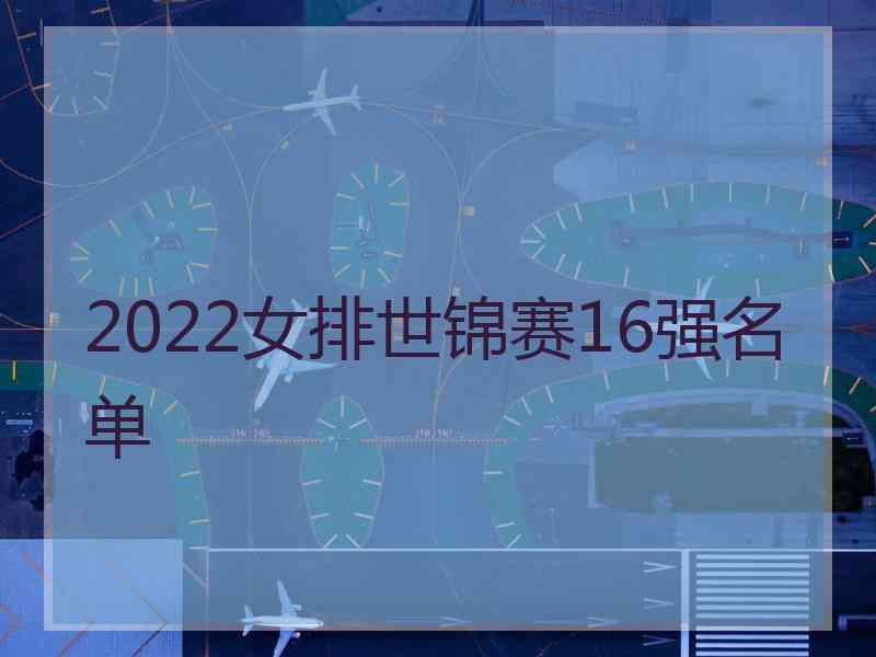 2022女排世锦赛16强名单