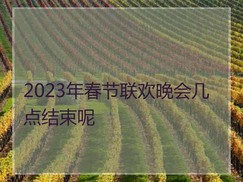 2023年春节联欢晚会几点结束呢