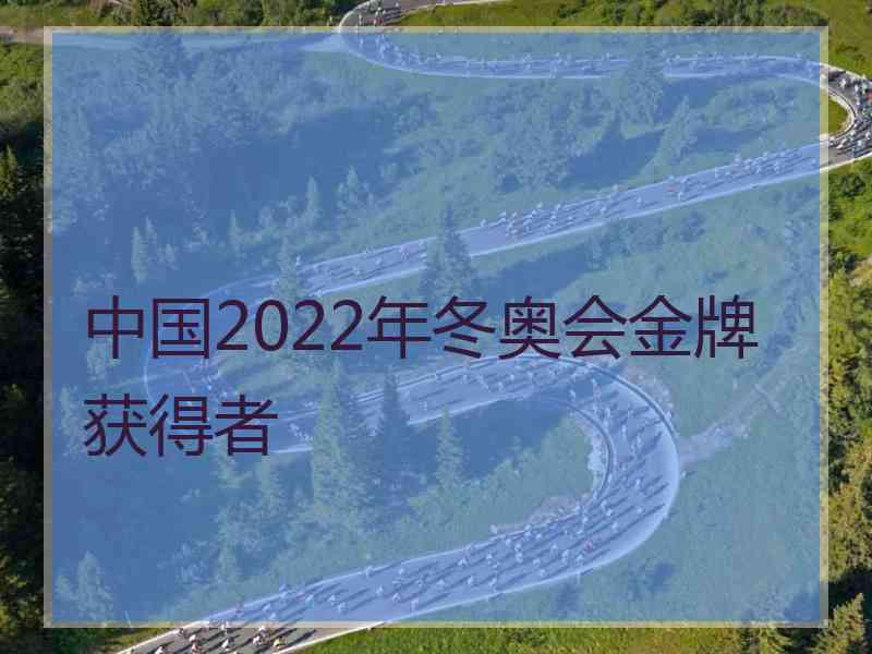 中国2022年冬奥会金牌获得者