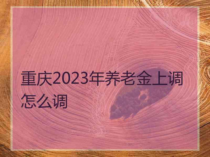 重庆2023年养老金上调怎么调