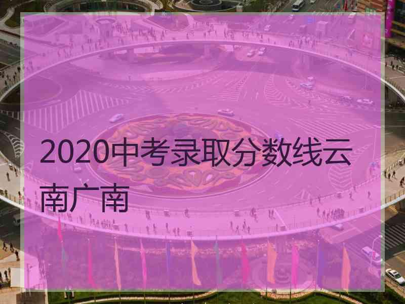 2020中考录取分数线云南广南