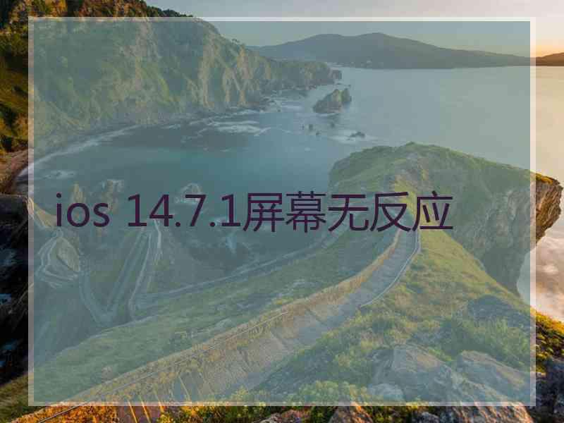 ios 14.7.1屏幕无反应