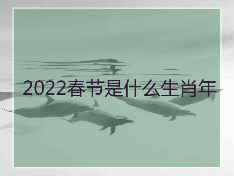 2022春节是什么生肖年