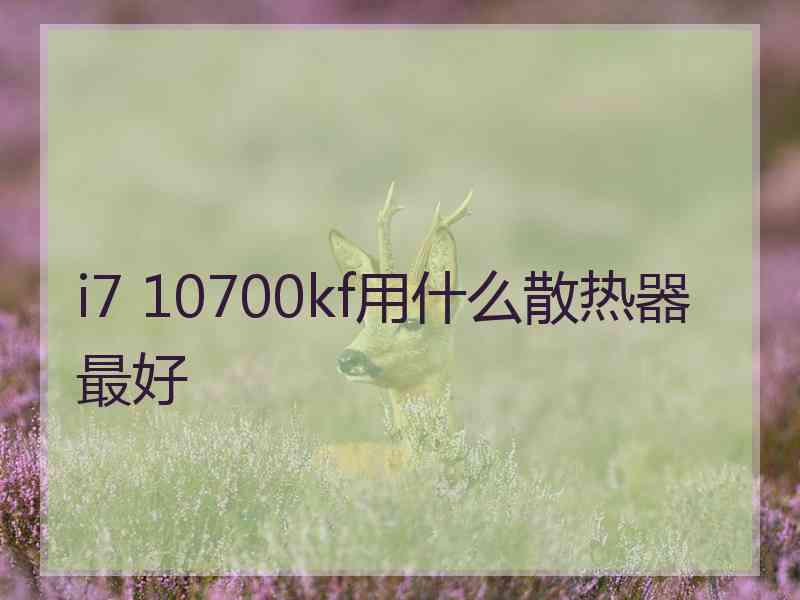 i7 10700kf用什么散热器最好