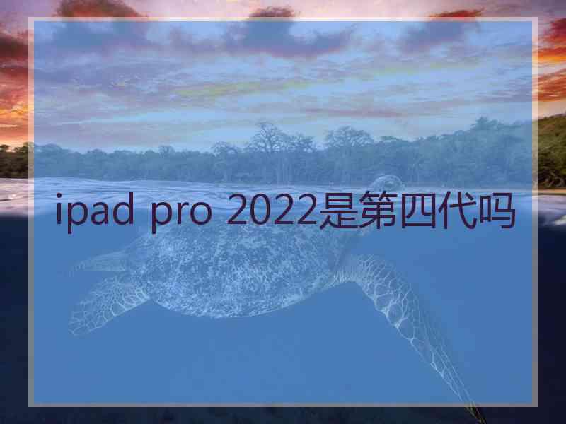 ipad pro 2022是第四代吗