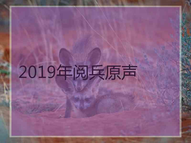 2019年阅兵原声