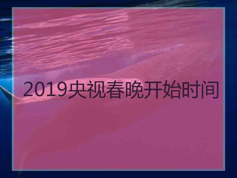 2019央视春晚开始时间