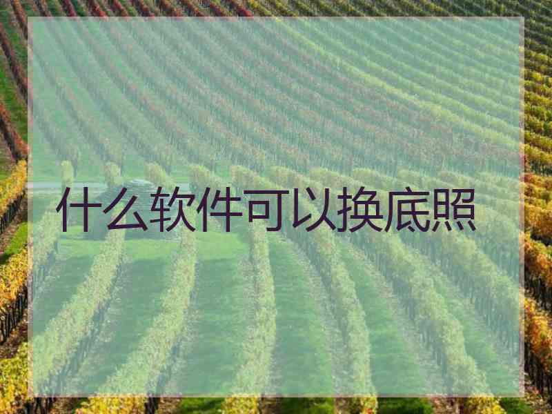 什么软件可以换底照