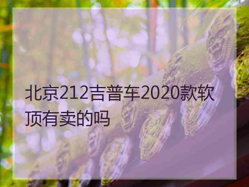 北京212吉普车2020款软顶有卖的吗