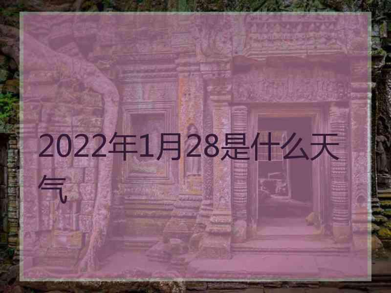 2022年1月28是什么天气