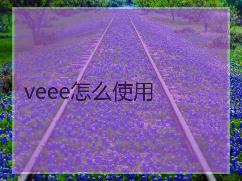 veee怎么使用