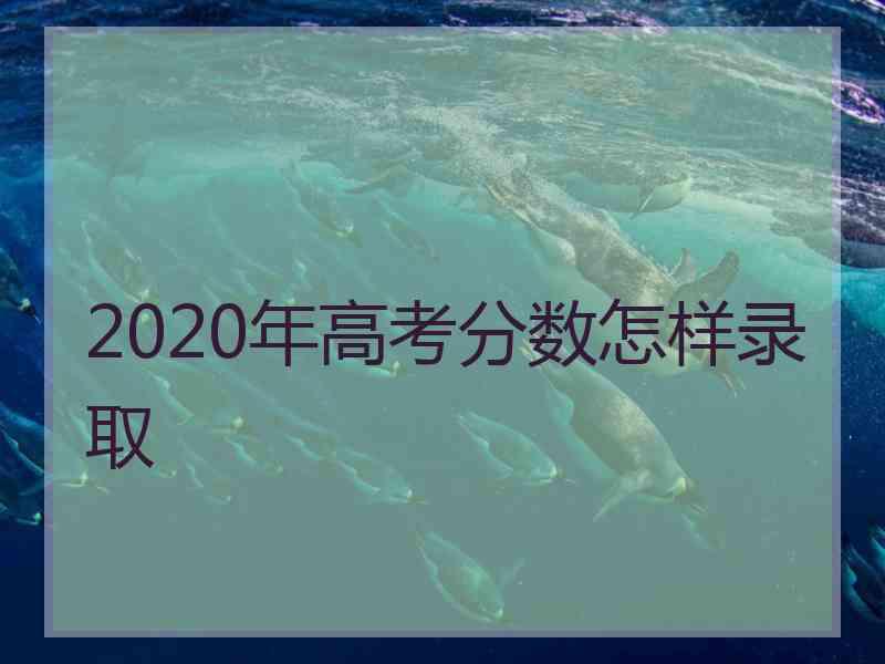 2020年高考分数怎样录取