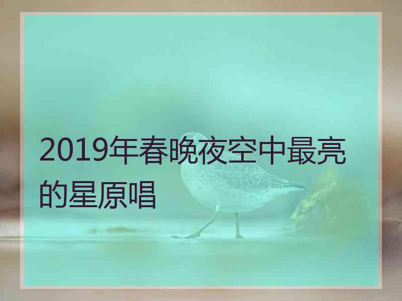 2019年春晚夜空中最亮的星原唱