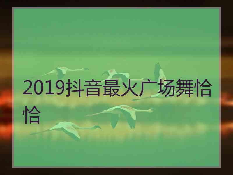 2019抖音最火广场舞恰恰