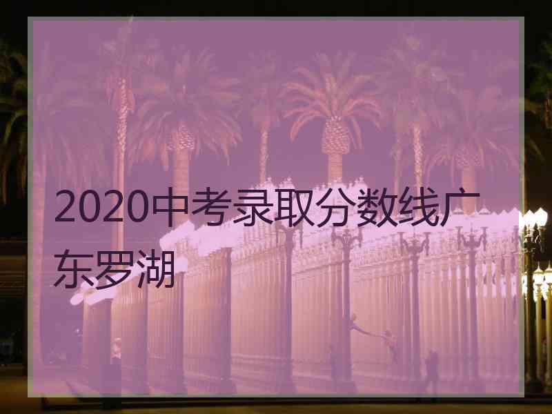 2020中考录取分数线广东罗湖