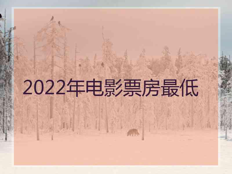 2022年电影票房最低