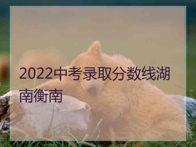 2022中考录取分数线湖南衡南