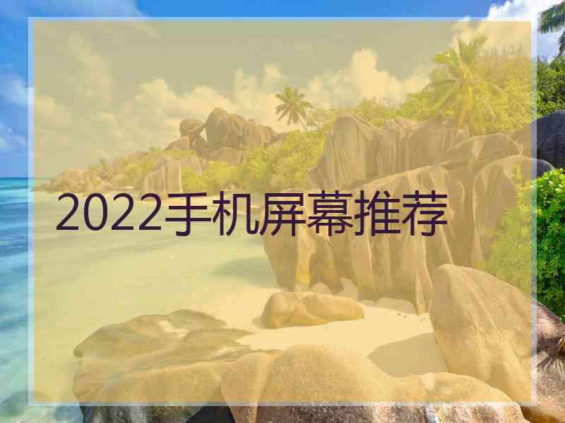 2022手机屏幕推荐