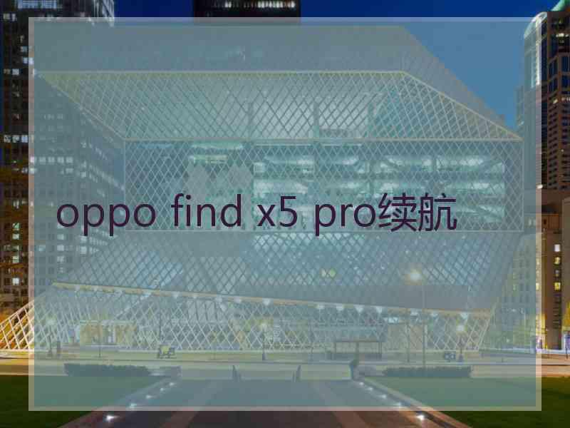 oppo find x5 pro续航