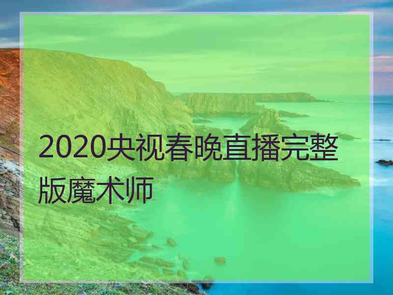 2020央视春晚直播完整版魔术师