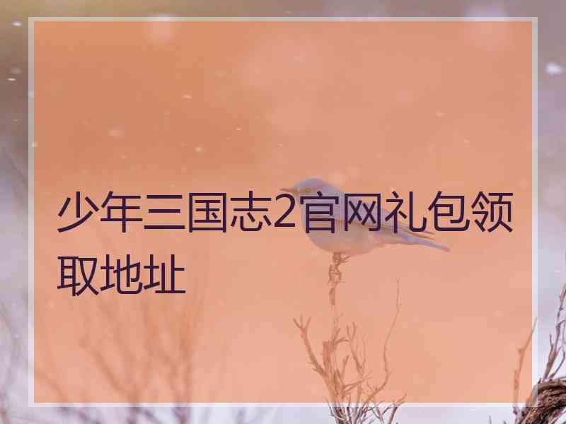 少年三国志2官网礼包领取地址