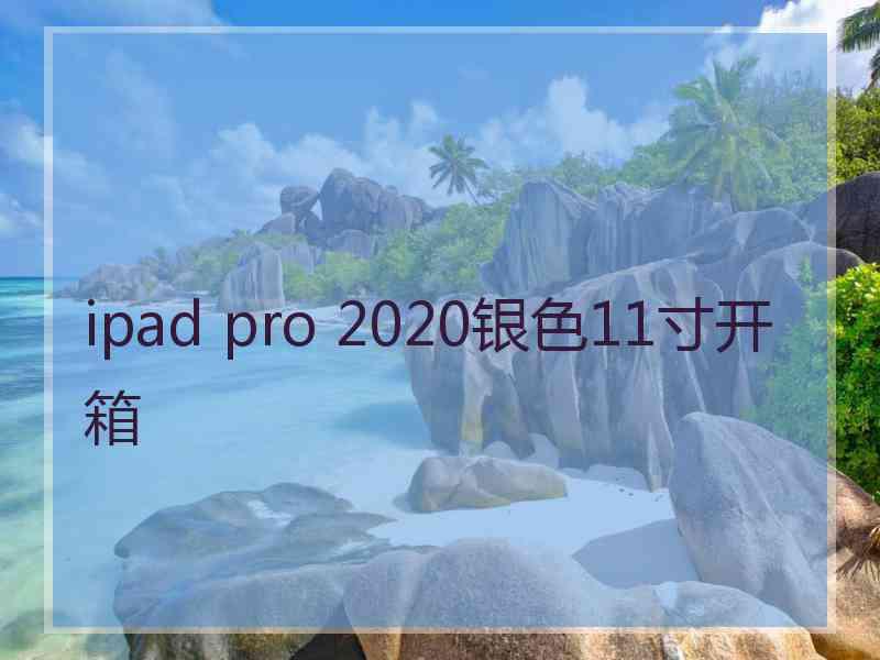 ipad pro 2020银色11寸开箱