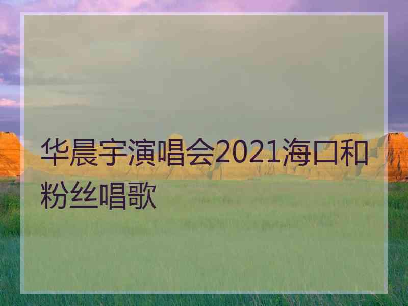 华晨宇演唱会2021海口和粉丝唱歌