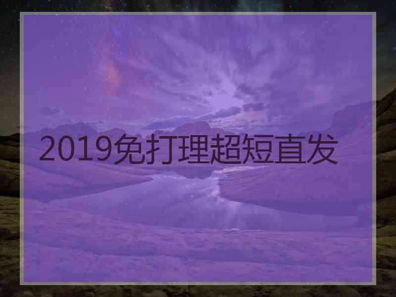 2019免打理超短直发