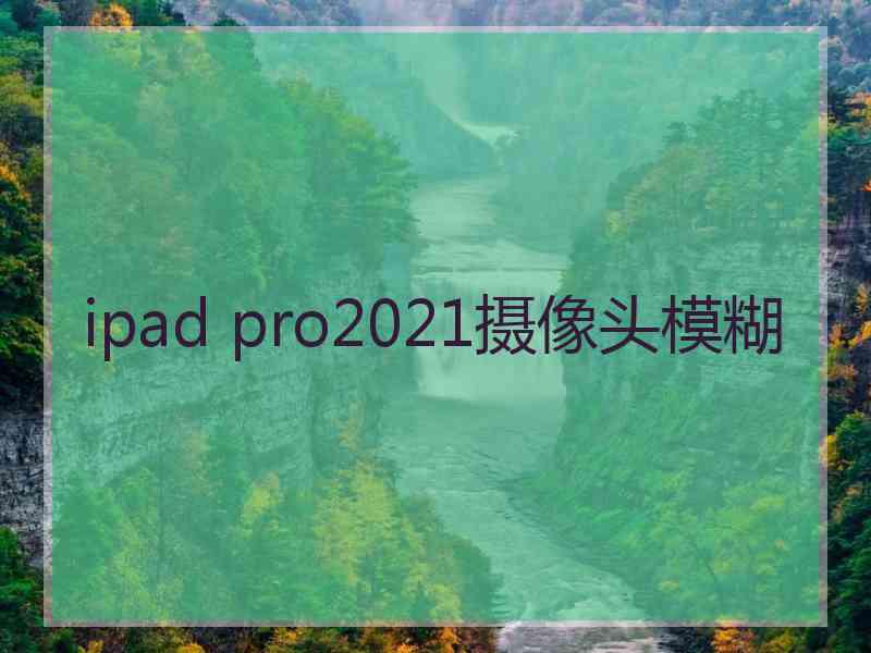 ipad pro2021摄像头模糊