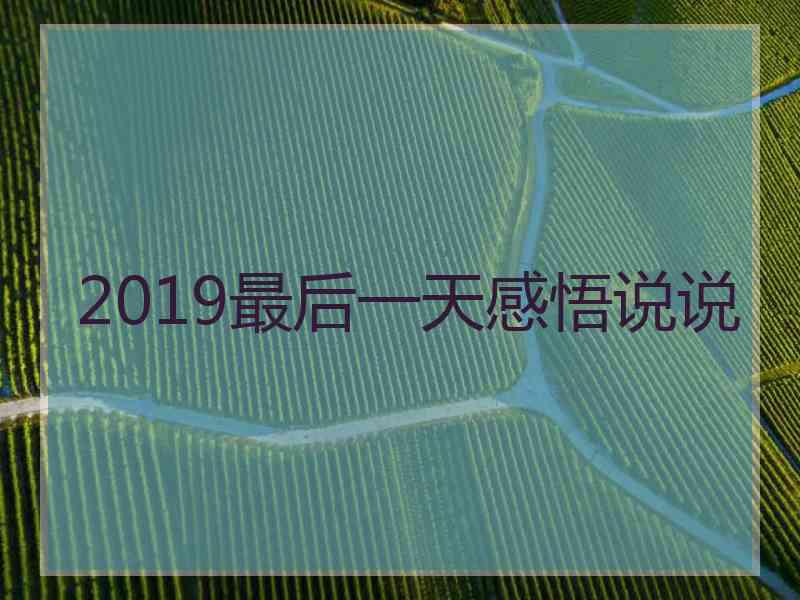 2019最后一天感悟说说