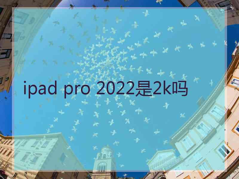 ipad pro 2022是2k吗