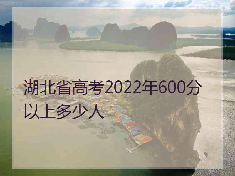 湖北省高考2022年600分以上多少人