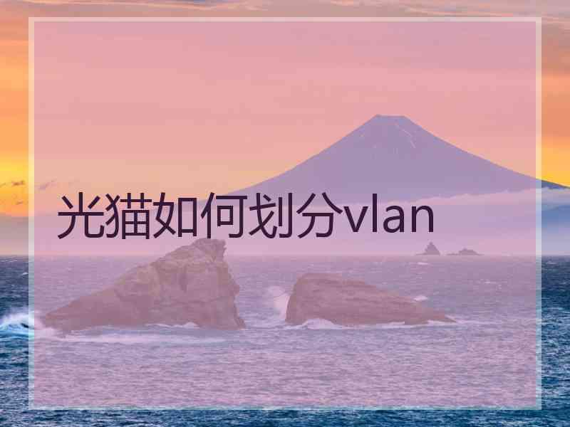 光猫如何划分vlan