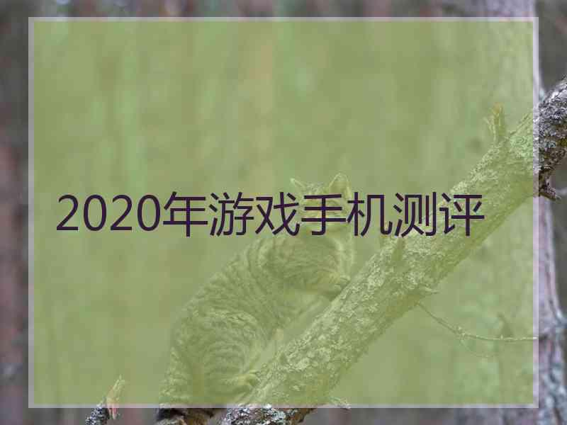 2020年游戏手机测评