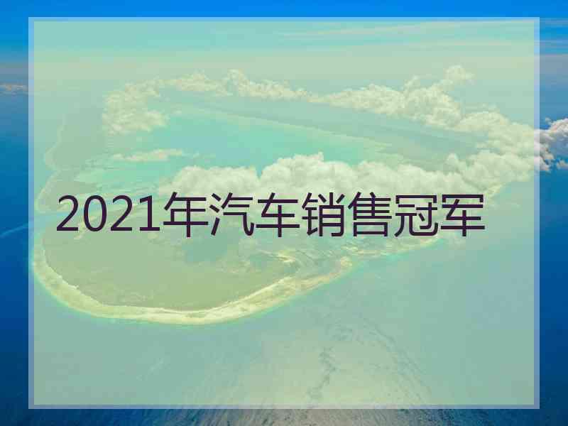 2021年汽车销售冠军