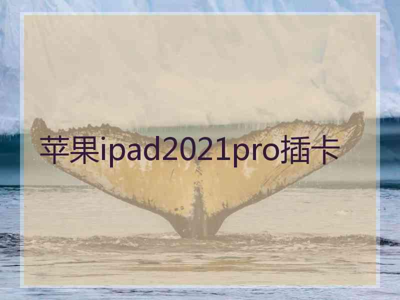 苹果ipad2021pro插卡