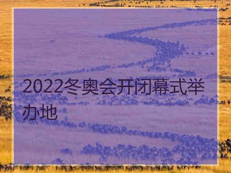 2022冬奥会开闭幕式举办地