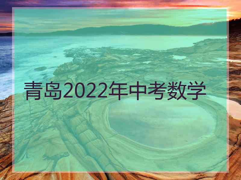 青岛2022年中考数学